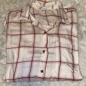 NWT old navy button down plaid shirt